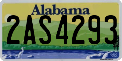 AL license plate 2AS4293