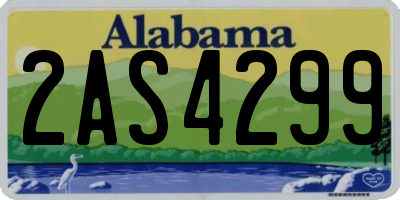AL license plate 2AS4299
