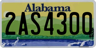 AL license plate 2AS4300