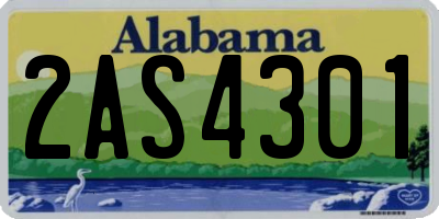 AL license plate 2AS4301