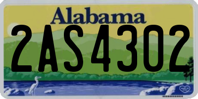 AL license plate 2AS4302