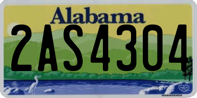 AL license plate 2AS4304