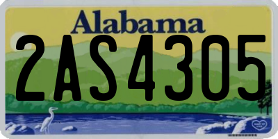 AL license plate 2AS4305