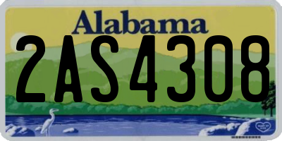 AL license plate 2AS4308