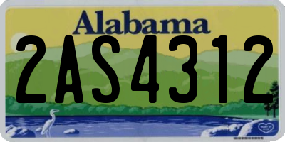 AL license plate 2AS4312