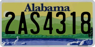 AL license plate 2AS4318
