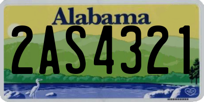 AL license plate 2AS4321