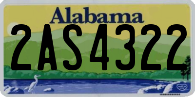 AL license plate 2AS4322