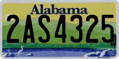 AL license plate 2AS4325