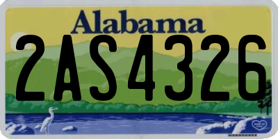 AL license plate 2AS4326