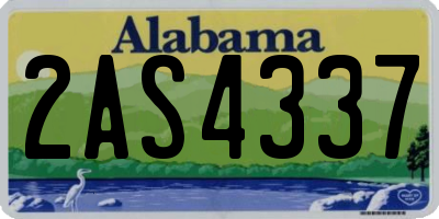 AL license plate 2AS4337