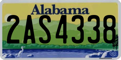 AL license plate 2AS4338