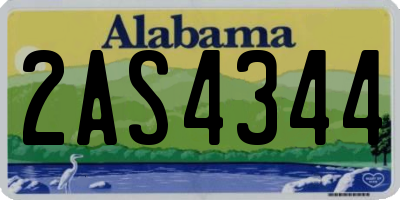 AL license plate 2AS4344