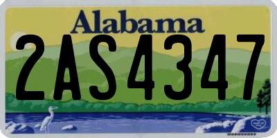 AL license plate 2AS4347