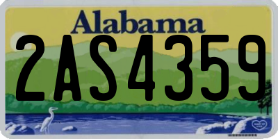 AL license plate 2AS4359