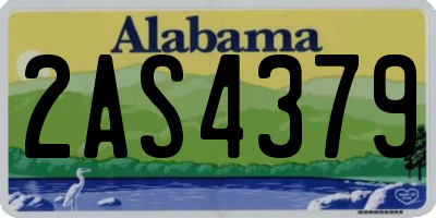 AL license plate 2AS4379