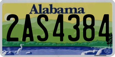 AL license plate 2AS4384