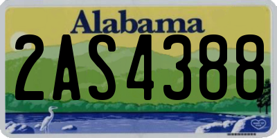 AL license plate 2AS4388