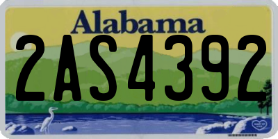 AL license plate 2AS4392