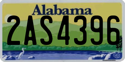 AL license plate 2AS4396