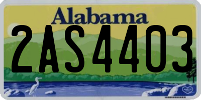 AL license plate 2AS4403