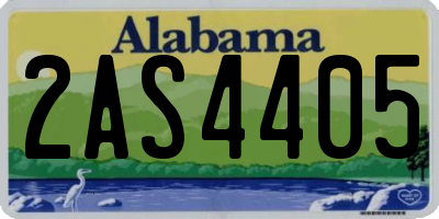 AL license plate 2AS4405