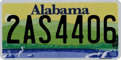 AL license plate 2AS4406