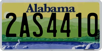 AL license plate 2AS4410