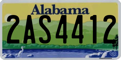 AL license plate 2AS4412