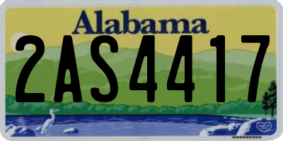 AL license plate 2AS4417
