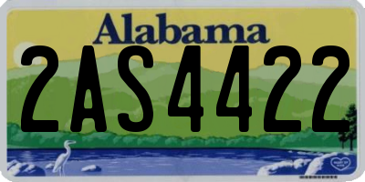 AL license plate 2AS4422