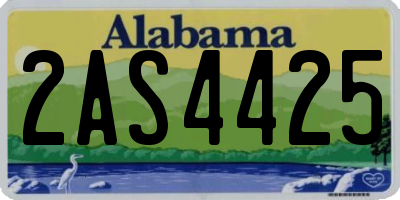 AL license plate 2AS4425