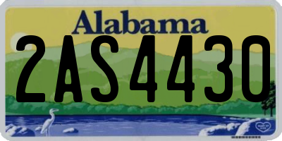 AL license plate 2AS4430