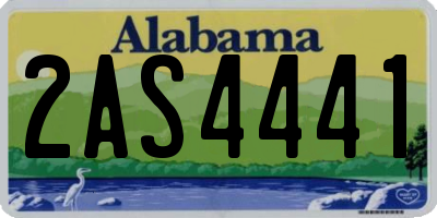 AL license plate 2AS4441