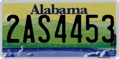 AL license plate 2AS4453