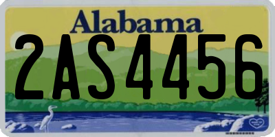 AL license plate 2AS4456