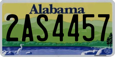 AL license plate 2AS4457