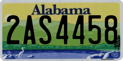AL license plate 2AS4458