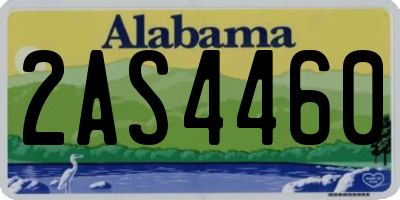 AL license plate 2AS4460