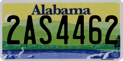 AL license plate 2AS4462