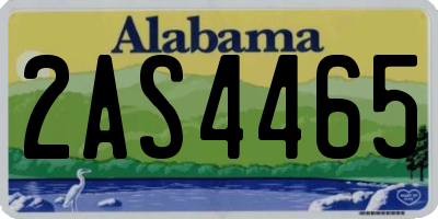 AL license plate 2AS4465