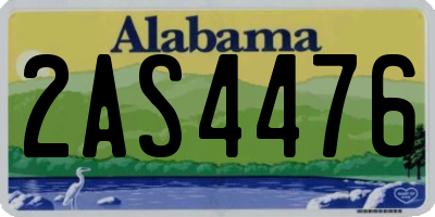 AL license plate 2AS4476