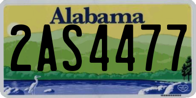 AL license plate 2AS4477