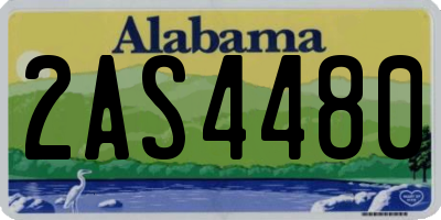 AL license plate 2AS4480