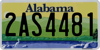 AL license plate 2AS4481