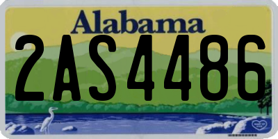 AL license plate 2AS4486