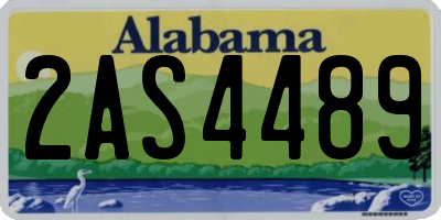 AL license plate 2AS4489