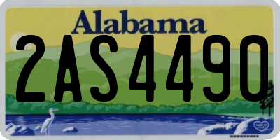 AL license plate 2AS4490