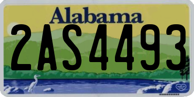 AL license plate 2AS4493
