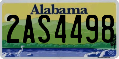 AL license plate 2AS4498